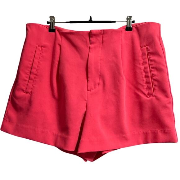 A New Day Stretch Bright Pink Chino Shorts - Size 14 - Picture 1 of 6